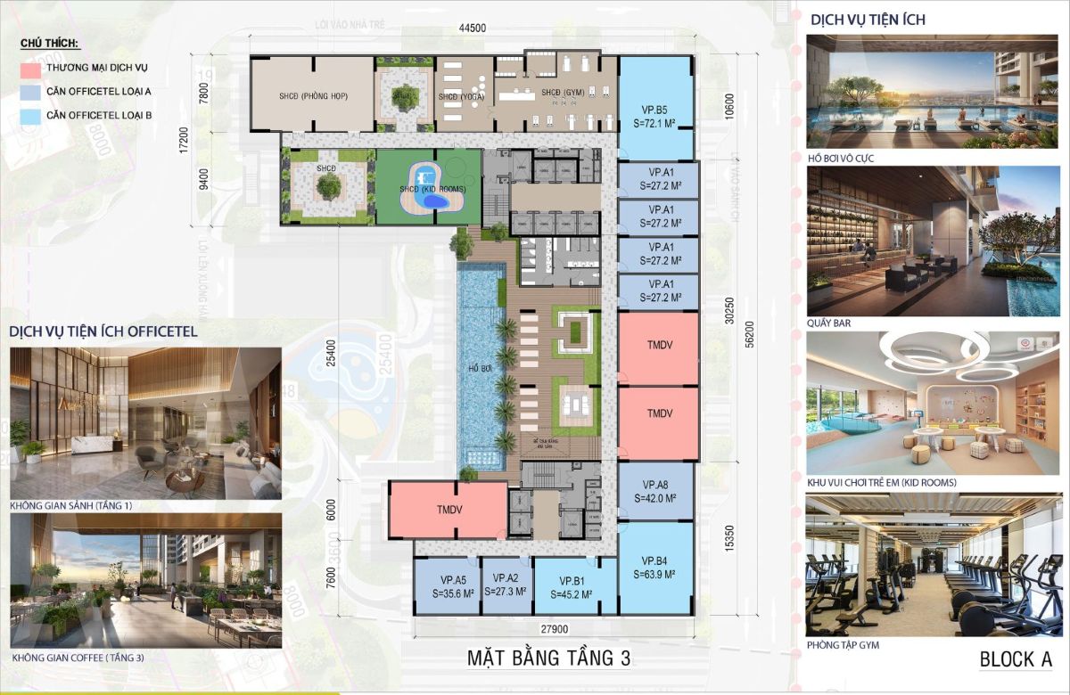 Mặt bằng tầng 3 dự án căn hộ Ava Center